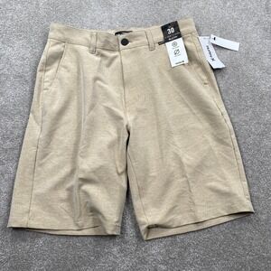Hurley Mens Dri Cutback 21 Hybrid Walk Shorts Khaki Tan H2O-Dri Size 30 NWT